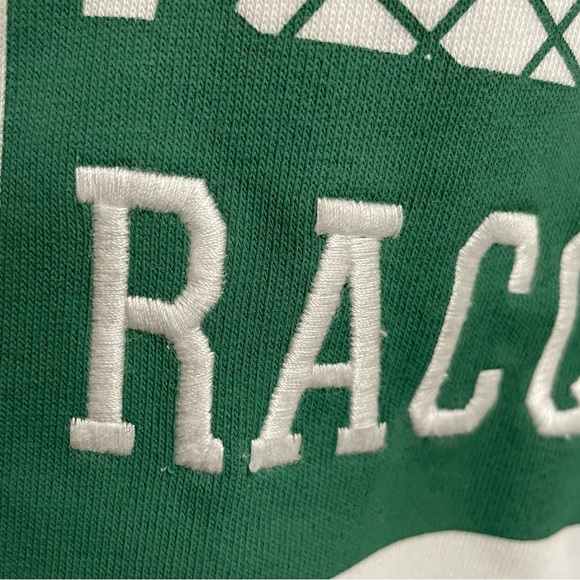 Joe Fresh White and Green Racquet Club Sweatshirt Tennis Women’s Large - Picture 6 of 11